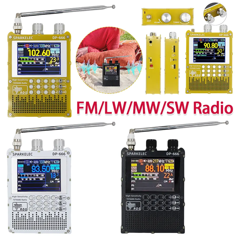 DP-666 TEF6686 High Sensitivity Full Band FM AM Short Wave Radio FM/LW/MW/SW Full Band Radio with LCD Display