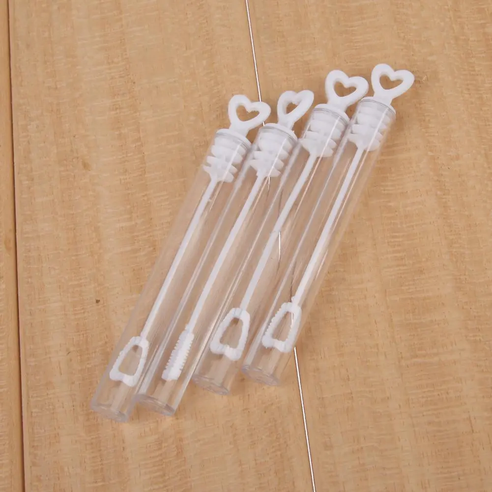 60pcs Bubble Maker Novelty Love Heart Wand Tube Filled Bubbles Tubes Birthday Party Decor Party Prop Gifts