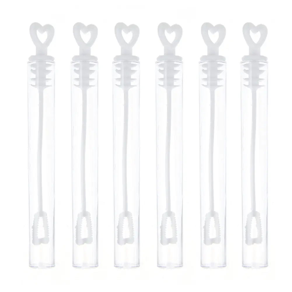 60pcs Bubble Maker Novelty Love Heart Wand Tube Filled Bubbles Tubes Birthday Party Decor Party Prop Gifts