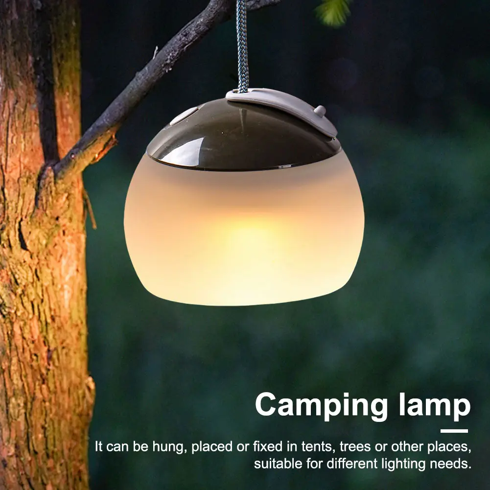 LED Portable Tent Lantern Power Bank Silicone Camping Lantern Waterproof Retro Table Lamp for Outdoor Emergency Situation Light
