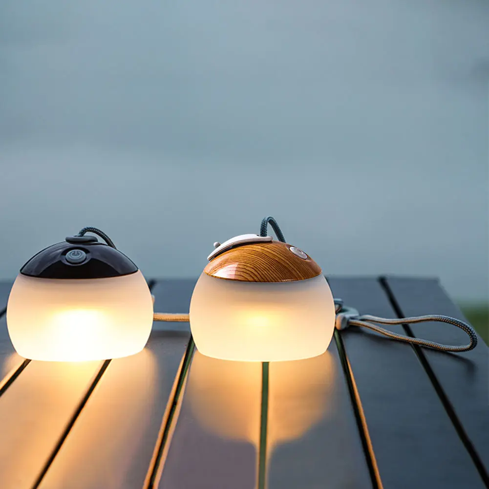 LED Portable Tent Lantern Power Bank Silicone Camping Lantern Waterproof Retro Table Lamp for Outdoor Emergency Situation Light