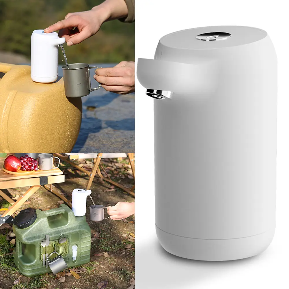 Automatic Water Dispenser 1200mAh Electric Drinking Water Pump USB Rechargeable Portable Water Pump for Outdoor Water Buckets