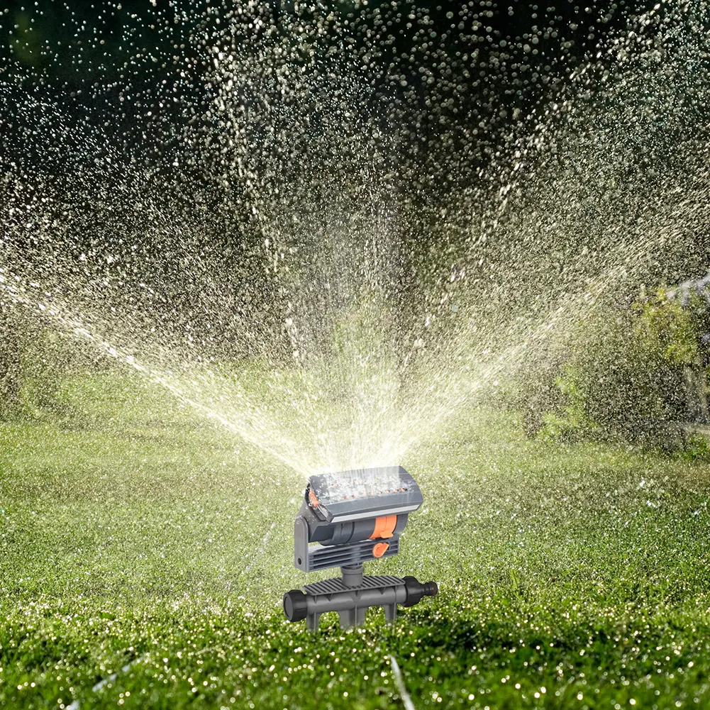 Oscillating Sprinkler Lawn Swing Sprinkler 16 Nozzles Garden Sprayer Adjustable Flow Watering Device for Plants Grasses Flowers