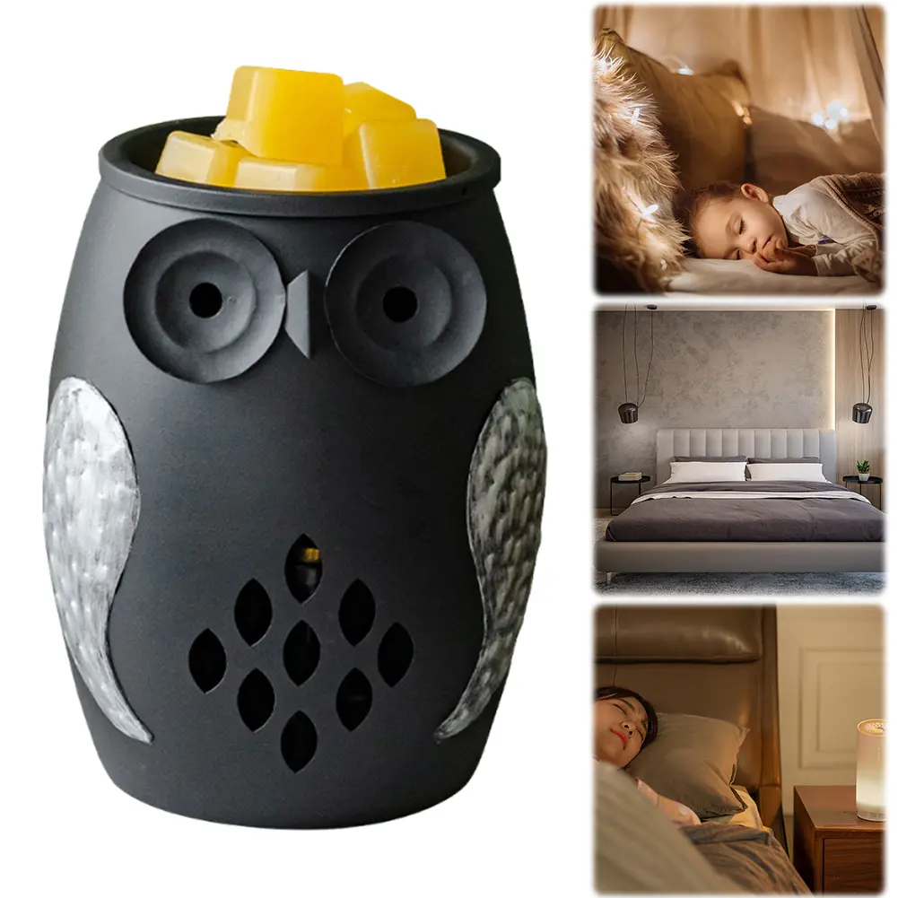Owl Shape Electric Wax Melt Burner Owl Wax Melt Warmer Fragrance Warmer Night Light for Scented Waxs Fragrance Oil