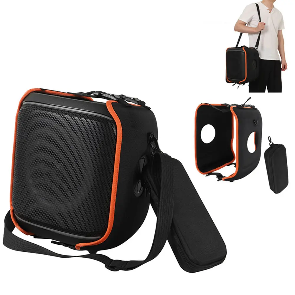 Speaker Carry Case Large Capacity Portable Protective Case with Mic Pocket Outdoor Travel Speaker Case for JBL Partybox Encore2