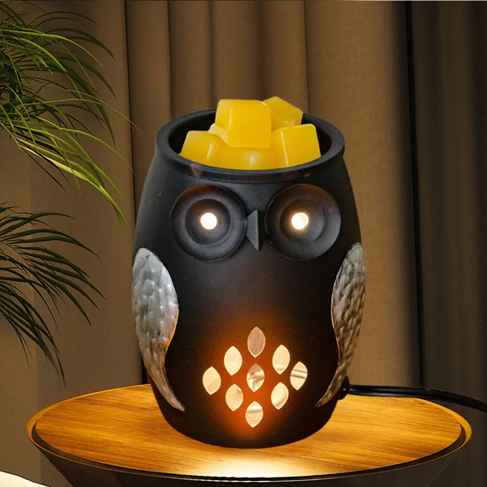 Owl Shape Electric Wax Melt Burner Owl Wax Melt Warmer Fragrance Warmer Night Light for Scented Waxs Fragrance Oil