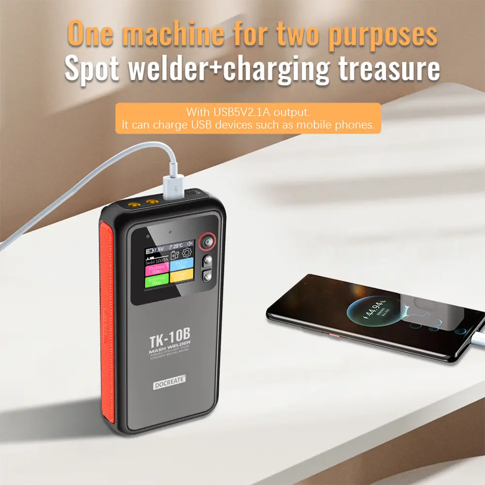 Digital Display Small Spot Welding Machine Adjustable DIY Mini Handheld Welding Machine 5000mah Battery Spot Welding Machine