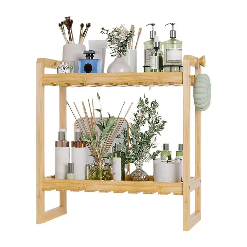 Bamboo Bathroom Organizers and Storage Shelves Over Toilet Bathroom Shelf Home Storage Rack for Small Bathroom Space Saver