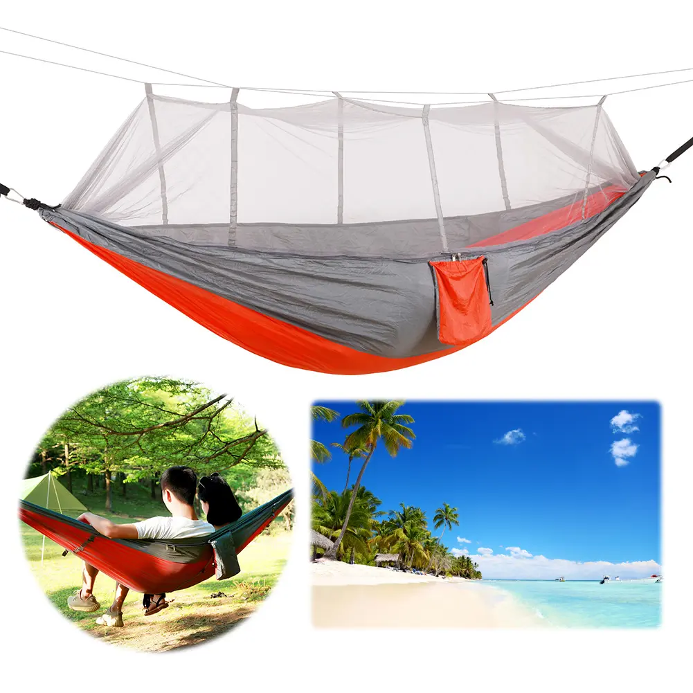 Professional Camping Hammock Breathable Lightweight Single Hammock Lightweight Outdoor Garden Bed for Camping Hiking Backpacking