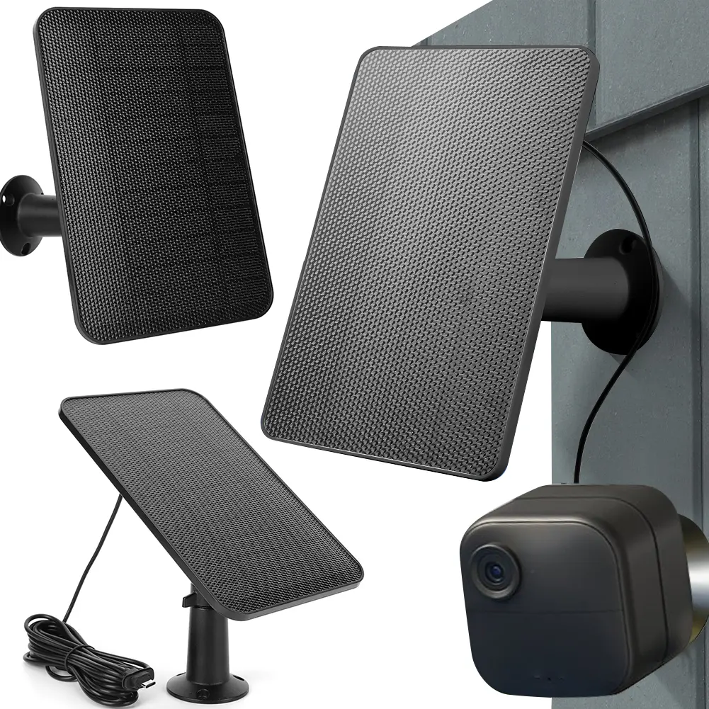 4W 5V Solar Panel 2000mAh Rechargeable Battery Solar Panel Kit with 4m Charging Cable&Rubber Plug for Blink Outdoor 4 (4th Gen)