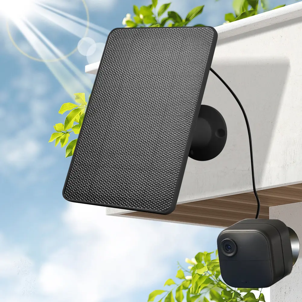 4W 5V Solar Panel 2000mAh Rechargeable Battery Solar Panel Kit with 4m Charging Cable&Rubber Plug for Blink Outdoor 4 (4th Gen)