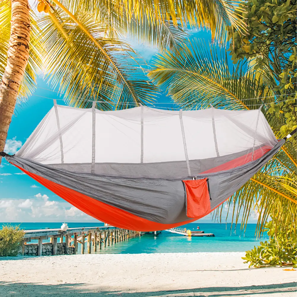 Professional Camping Hammock Breathable Lightweight Single Hammock Lightweight Outdoor Garden Bed for Camping Hiking Backpacking
