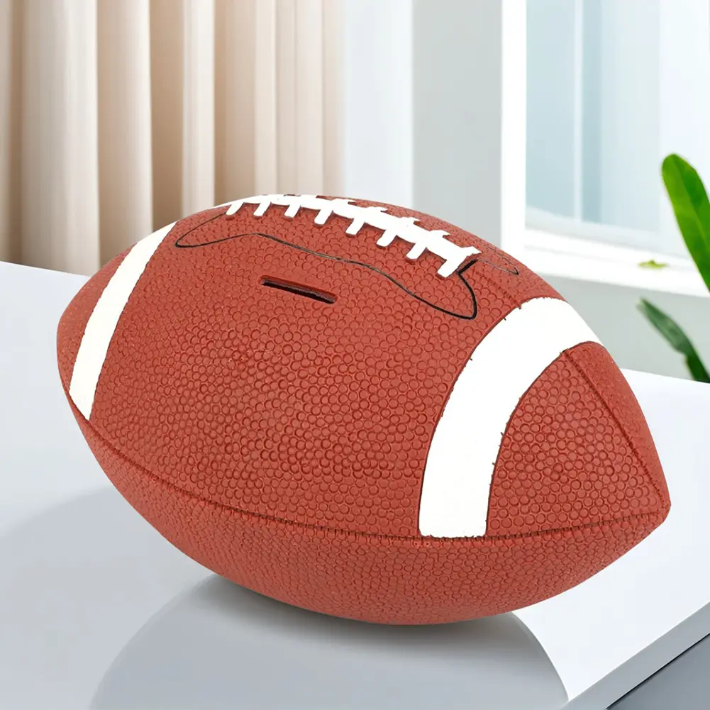 Football Piggy Bank Football Coin Bank Shatterproof Rugby Saving Bank Unbreakable Money Saving Box for Kids Boys
