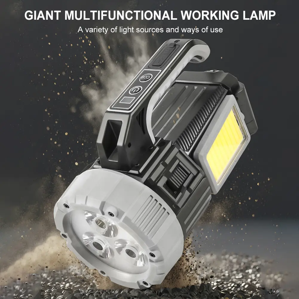 Telescopic Camping Light 9000mAh Super Bright Flashlight IPX4 Waterproof Portable Emergency Light Power Bank for Power Failure