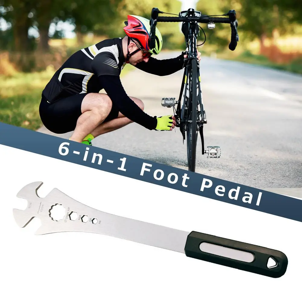 6 in 1 Bicycle Mountain Road Bike Foot Pedal Repair Wrench Cycling Accessories