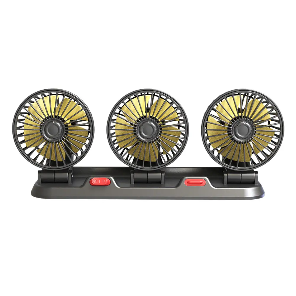 USB/12V/24V Fan Cooler 2 Speeds Car Cooling Air Circulator Fan 360 Degree Rotatable for Car Truck Van SUV RV ATV Boat