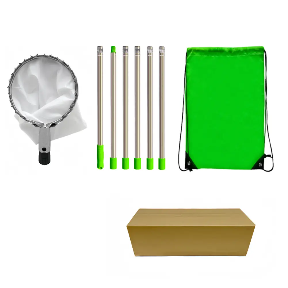 Fruit Picker Pole W/ Storage Bag Stainless Steel Pole Apple Picker Pole Fruits Picker Tool Splicing Rod Fruit Picker Garden Tool