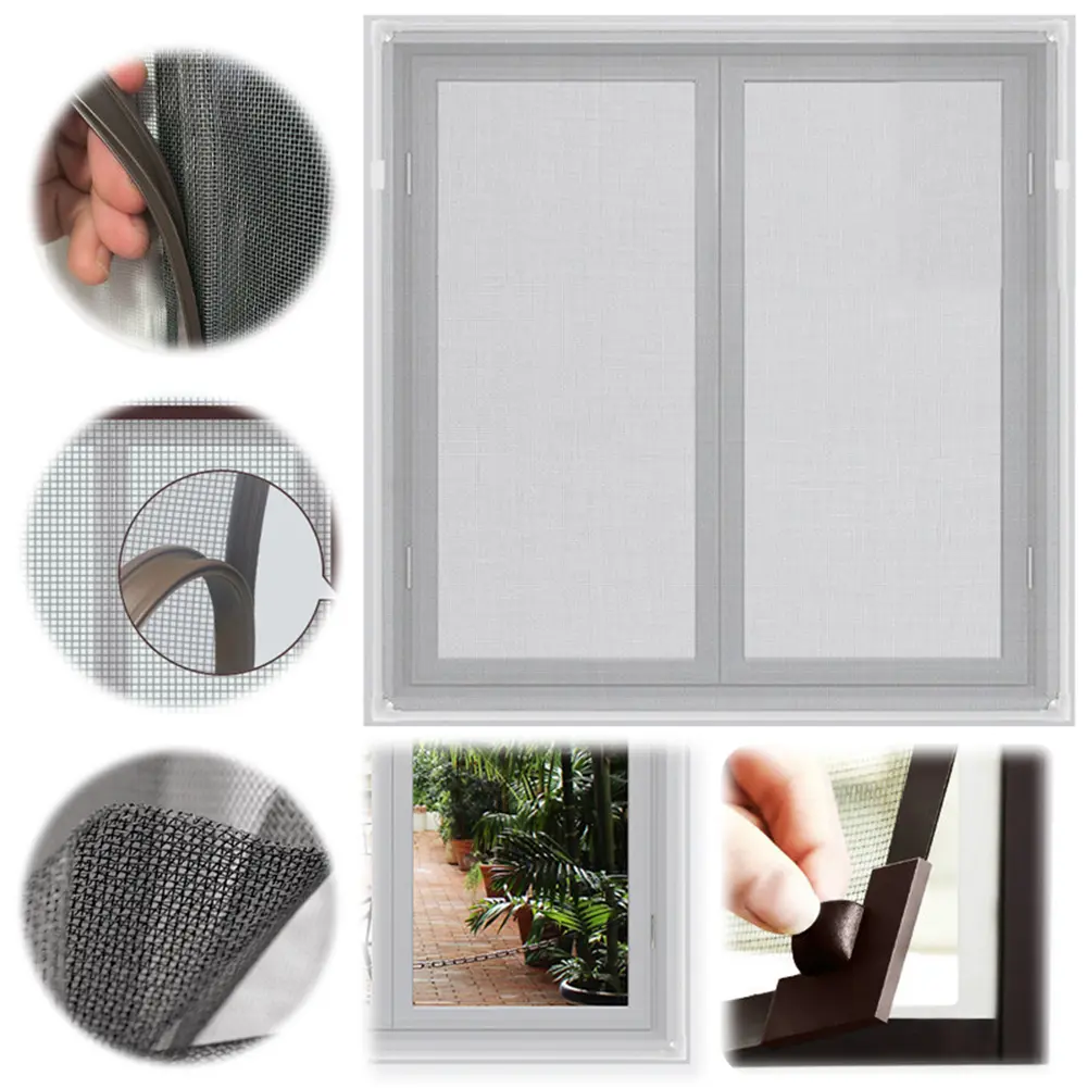 Magnetic Adjustable Window Screen Invisible Mosquito Window Screen DIY Window Screen Mesh Partition Keeps Bugs Out Let Breeze in