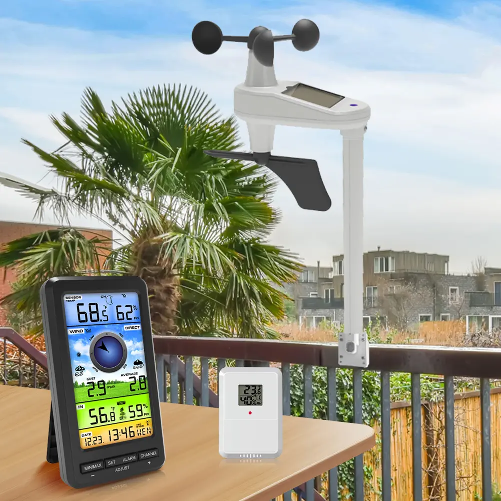 WiFi Weather Station Temperature Humidity Wind Speed/Direction Wireless Weather Station Smart Weather Station for Smart Home