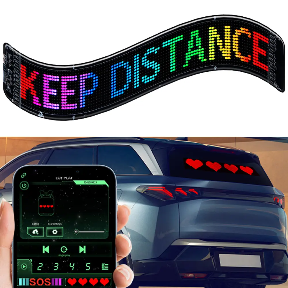 Devil Eyes LED Panel Light DIY Programmable LED Devil Eye Decoration Light LED Demon Eyes Flexible Display Screen for Trucks