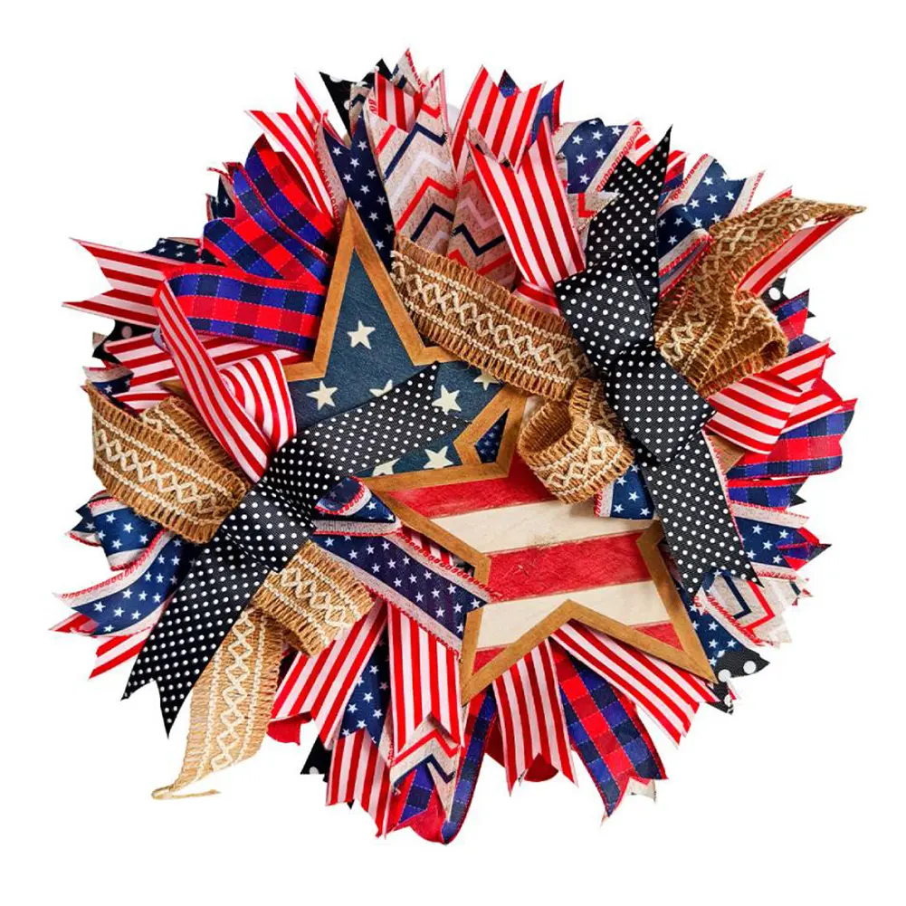 4th of July Wreath Patriotic American Wreath Memorial Day Wreath for Independence Day & Memorial Day