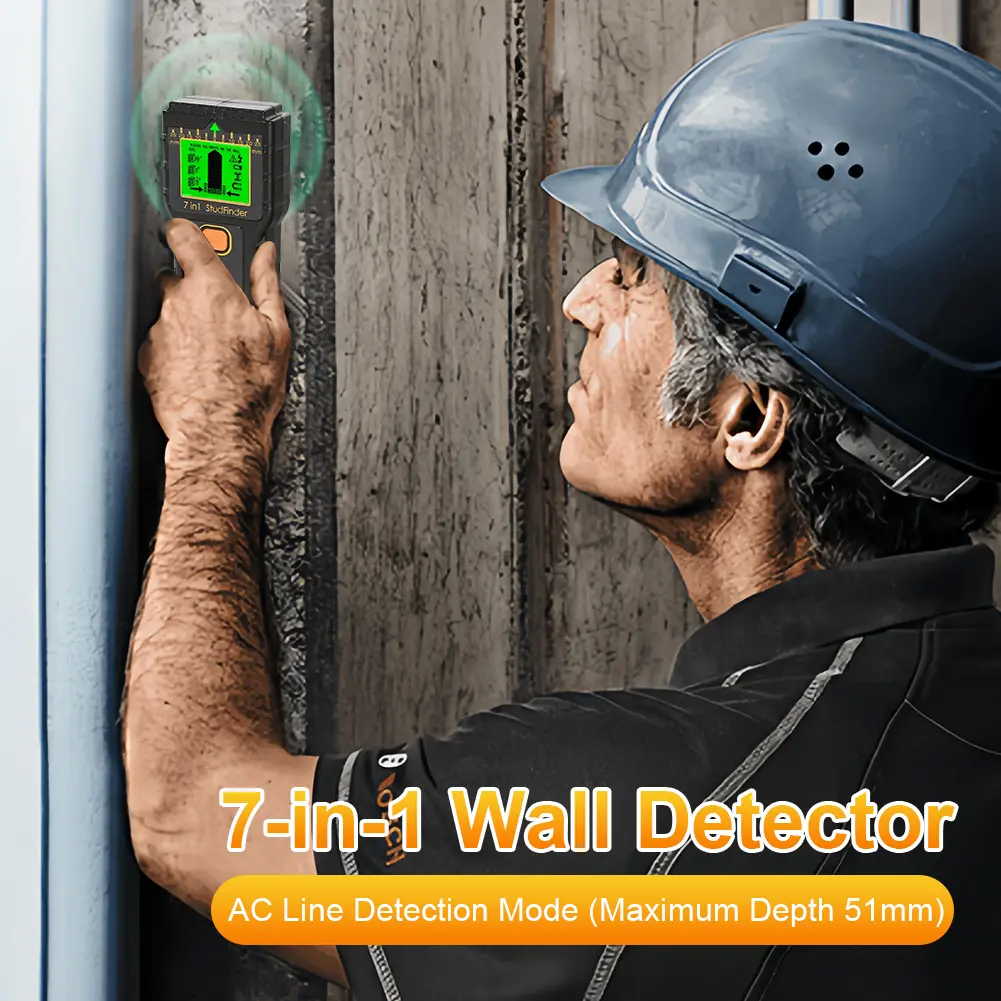 7 In 1 Wire Stud Finder LCD Screen Cable Scanner Multi-Purpose Electric Wall Finder for Metal AC Live Wire Detection