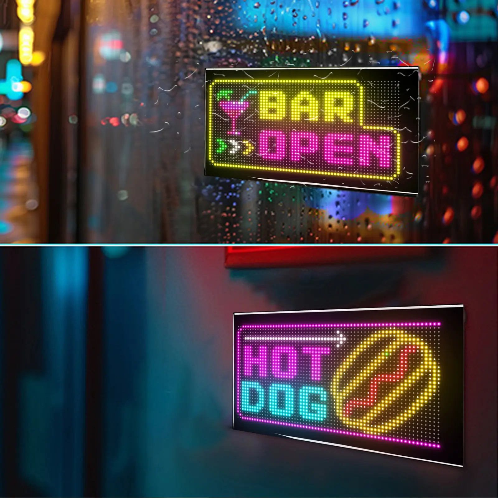 Programmable LED Sign Scrolling Bright Advertising LED Signs App & Remote Control APP Control LED Sign for Bar Hotel Concert