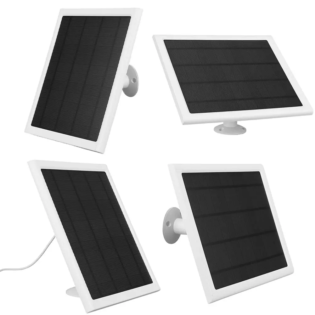 6W 6V Solar Panel for Ring Spotlight/Stick Up Cam Solar Panels Charging with DC3.5*1.35 Port and 3M/9.8FT Cable Includes Mount