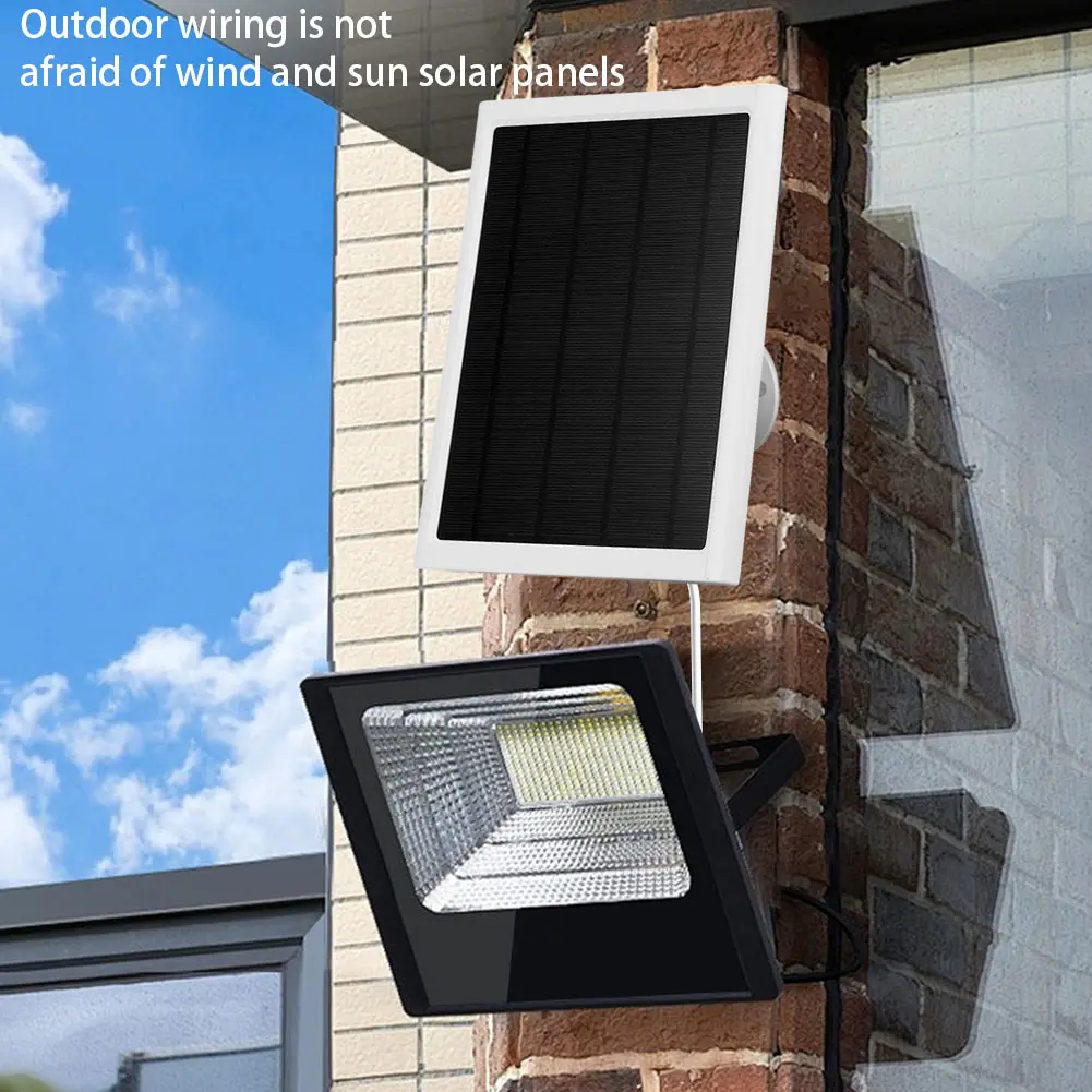 6W 6V Solar Panel for Ring Spotlight/Stick Up Cam Solar Panels Charging with DC3.5*1.35 Port and 3M/9.8FT Cable Includes Mount