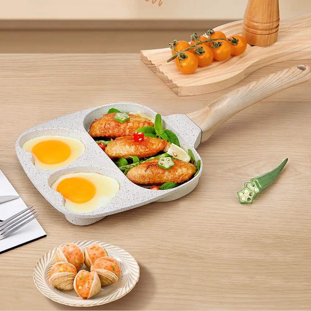Eggs Frying Pan for Breakfast Pancake Burger Sandwiches Nonstick Easy Clean Pancake Pan for Gas Stove Induction Cooker
