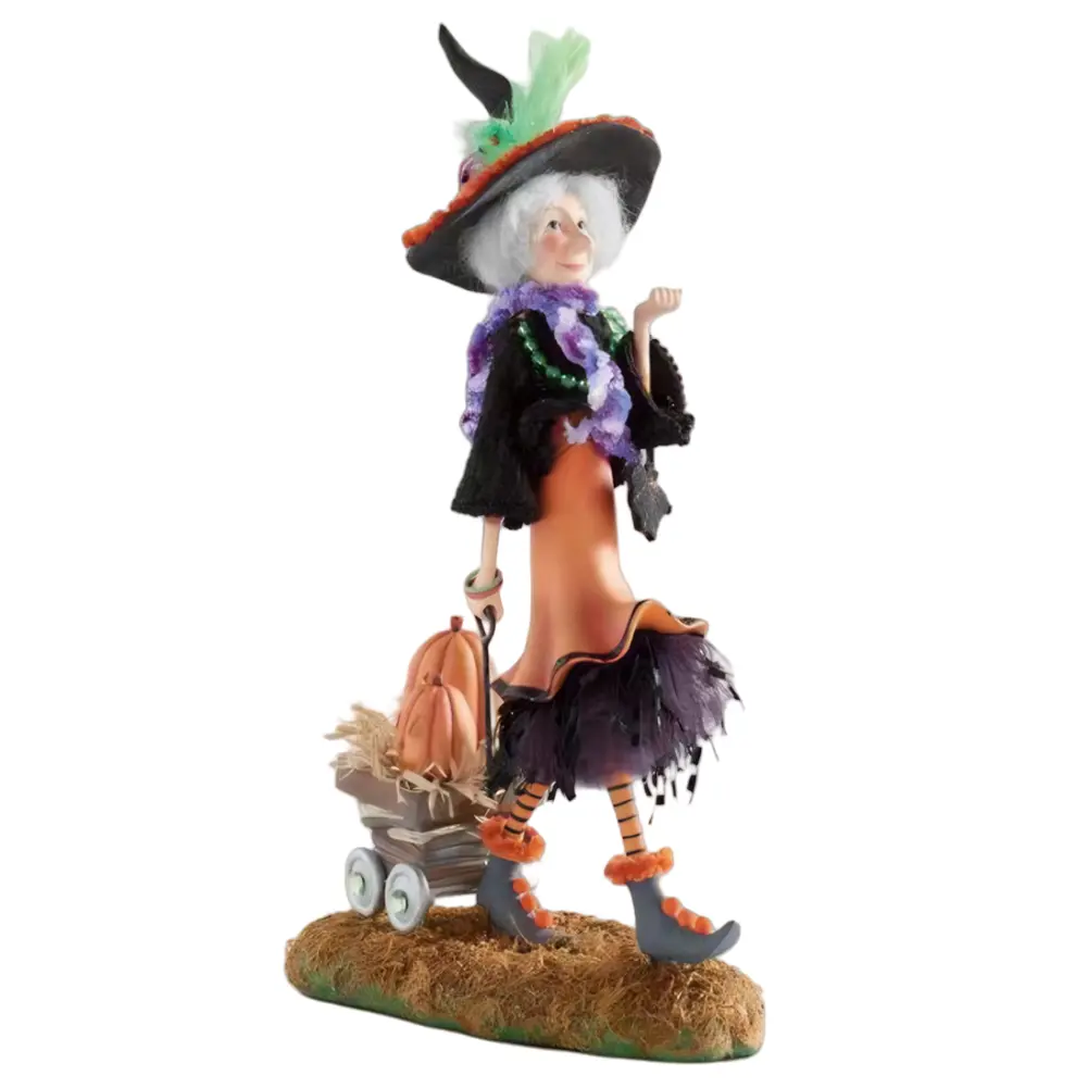 Witch Doll Statue Resin Witch Figurine Witch Home Decoration Sculpture for Home Living Room Bedroom Decoration