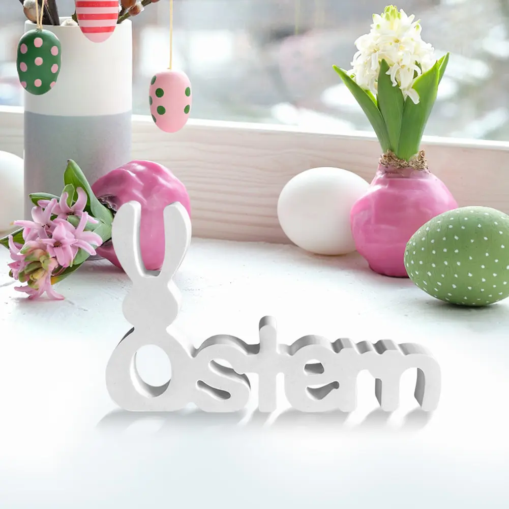 2-5PCS Easter Bunny Decoration Mold DIY Silhouette Silicone Mold Reusable Silicone Bunny Mold for Concrete Gypsum Resin Casting