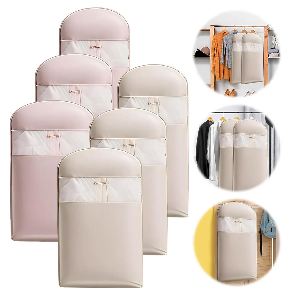 Self Compression Down Coat Bag Space Saving Clothes Storage Cover Dustproof Long Dress Bag Moisture-proof for Home Travel