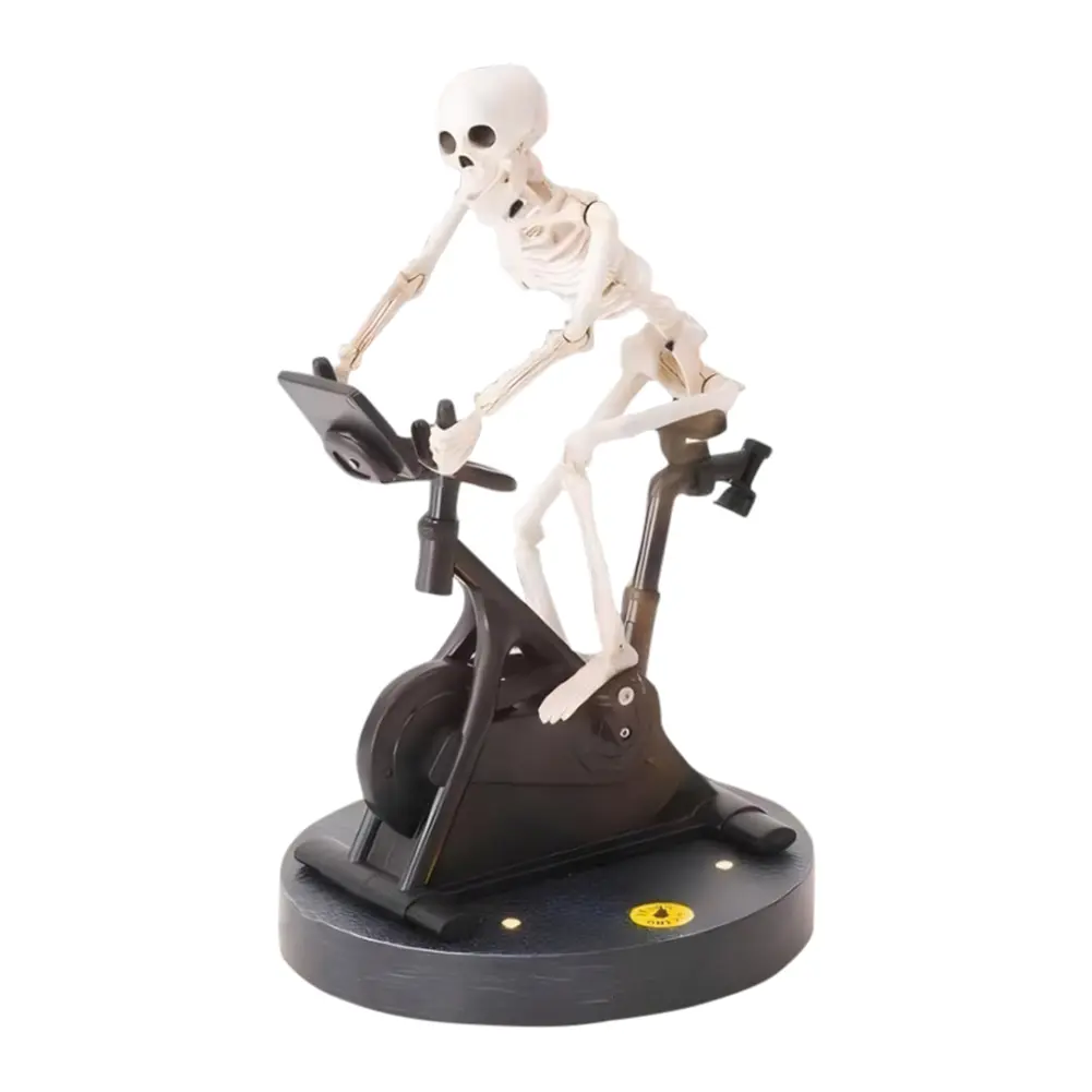 Resin Skeleton Riding Bike Halloween Skeleton Decor Skeleton Riding An Exercise Bike Home Decor