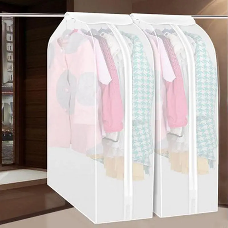 1-5PCS Wardrobe Clothes Storage Bag Large Capacity Transparent Coat Protector Moisture Proof Dust-proof for Wardrobe Closet