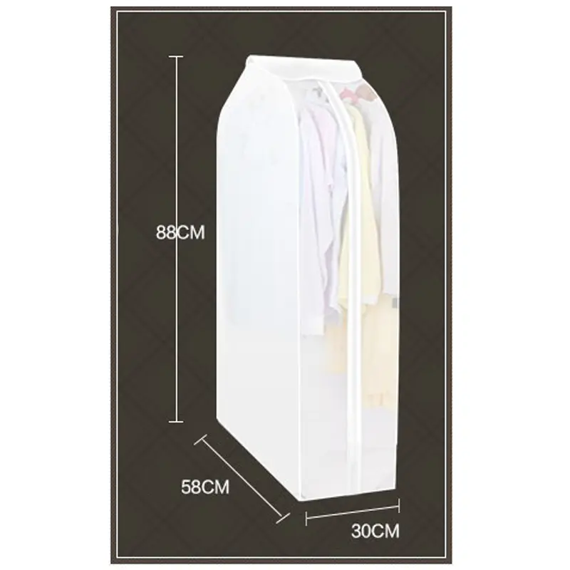 1-5PCS Wardrobe Clothes Storage Bag Large Capacity Transparent Coat Protector Moisture Proof Dust-proof for Wardrobe Closet