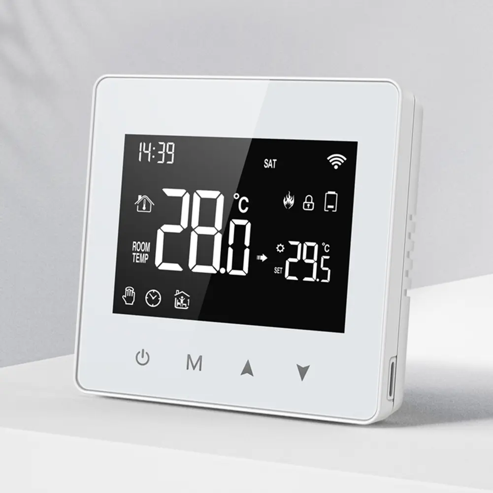 WiFi Smart Heating Temperature Controller Battery Powered for Tuya APP Compatible with Alexa Google Home Alice for Gas Boiler