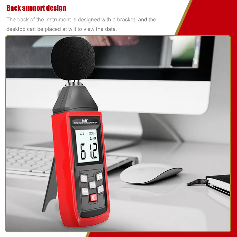 TA8151 Audio Measuring Instrument Alarm Audio Sound Level Meter LCD Noise Measuring Instrument Decibel Monitor