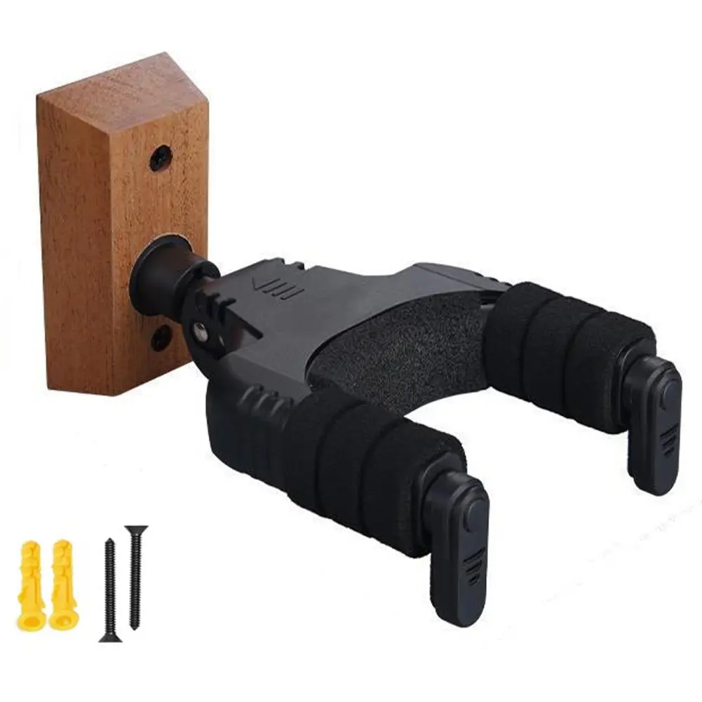 Guitar Holder Hook U Shaped Guitar Display Hook with Wood Base Plastic Guitar Hanger for Acoustic Electric Guitar Classic Bass