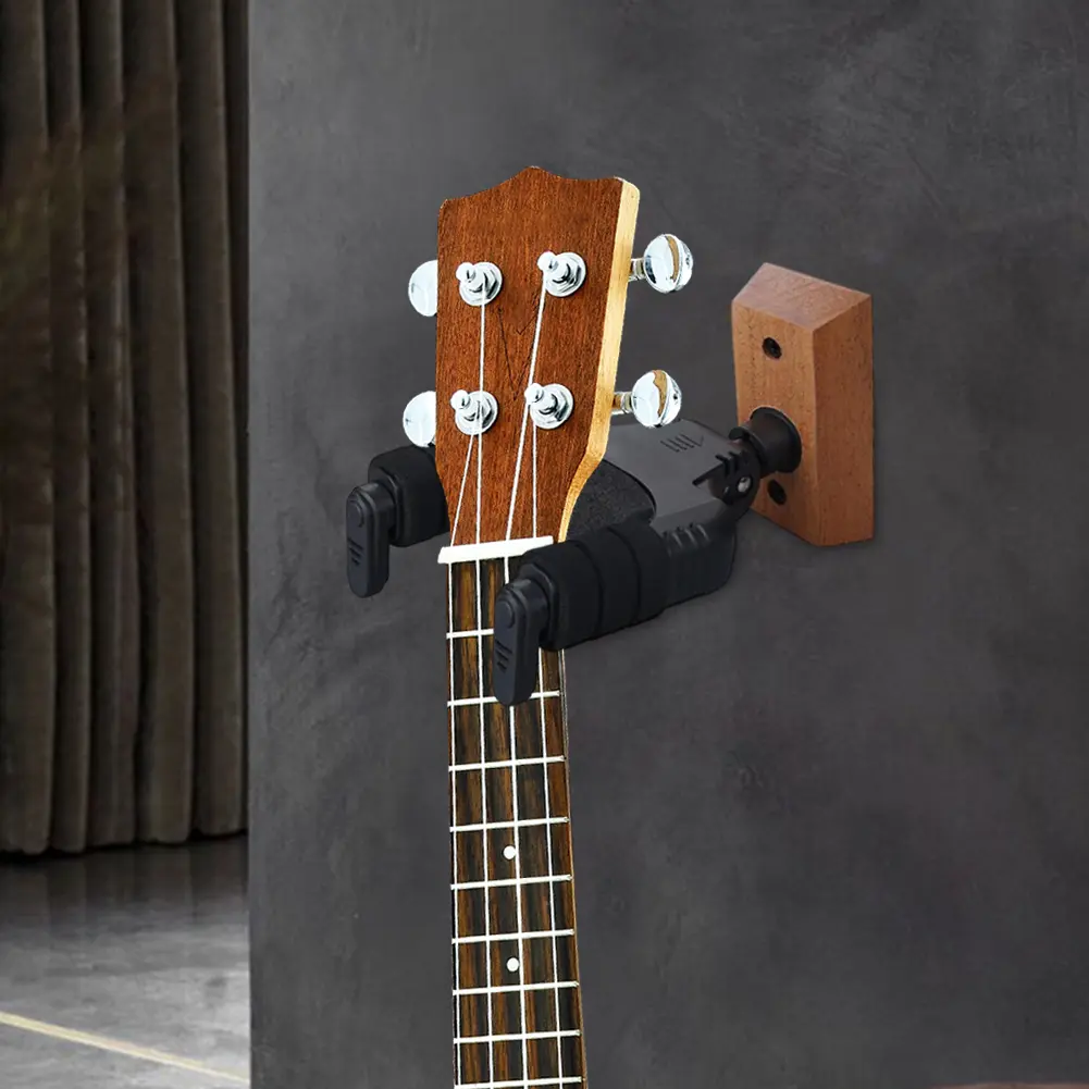 Guitar Holder Hook U Shaped Guitar Display Hook with Wood Base Plastic Guitar Hanger for Acoustic Electric Guitar Classic Bass