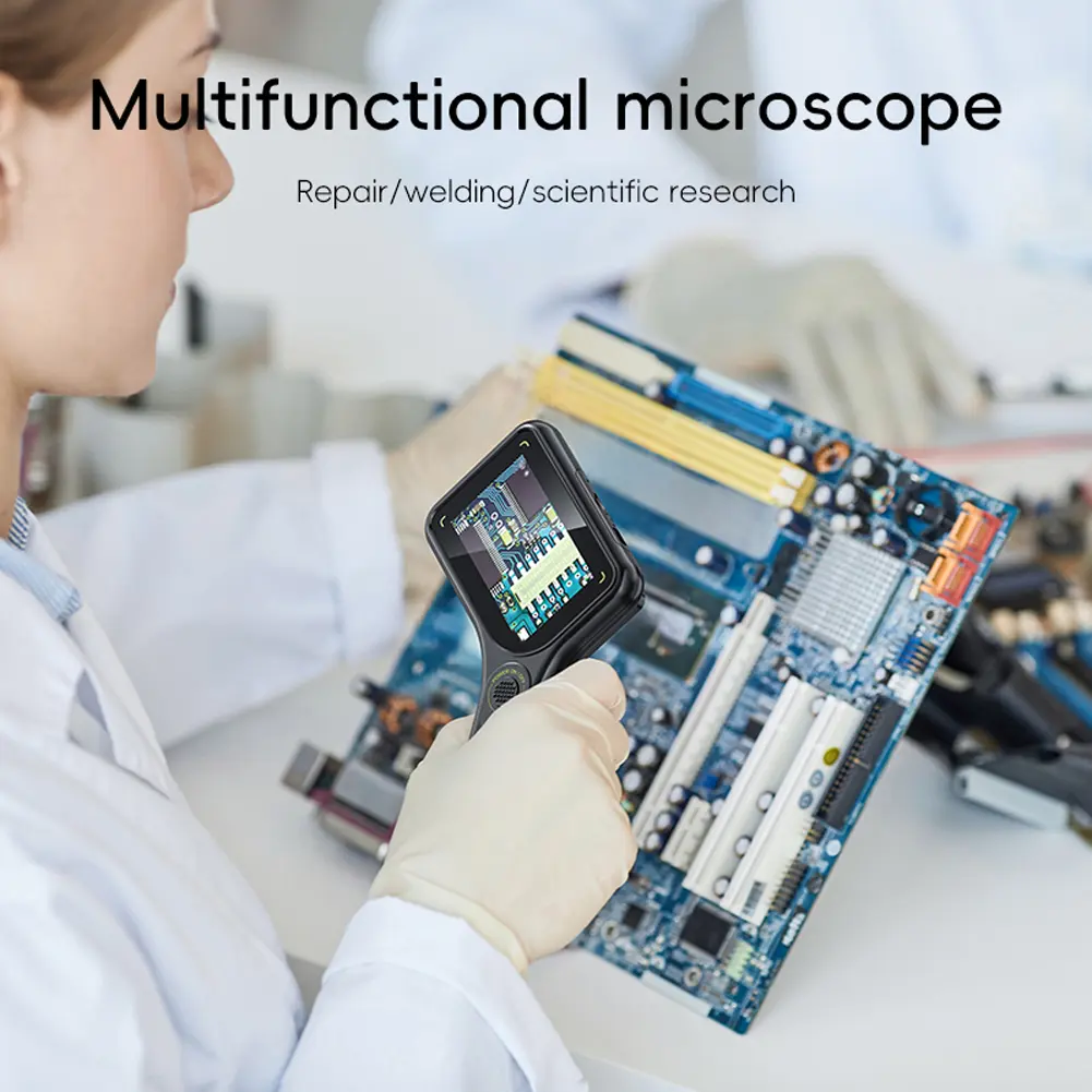 500X Magnification Digital Microscope 2MP HD Electronic Coin Magnifier Rechargeable Microscope Camera for School Outdoor Teach