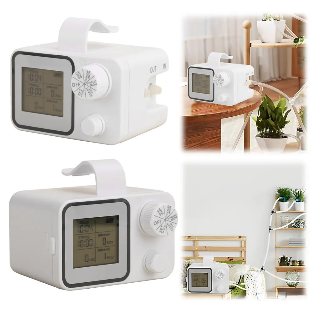 Smart Automatic Watering System LCD Display Potted Plants Self Watering System Automatic Drip Irrigation Kit for Potted Plants