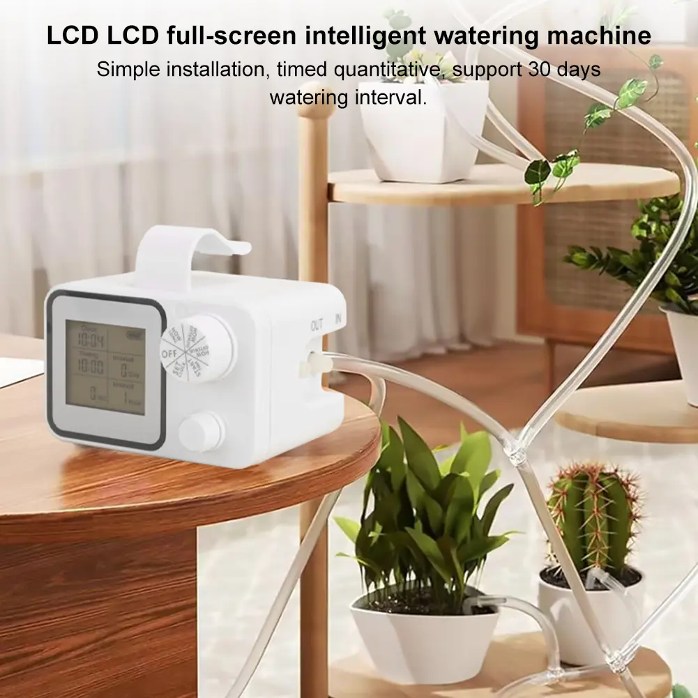 Smart Automatic Watering System LCD Display Potted Plants Self Watering System Automatic Drip Irrigation Kit for Potted Plants