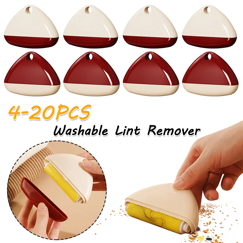 4-20PCS Washable Lint Remover Reusable Portable Mini Lint Roller Pet Hair Remover Clothes Lint Cleaner for Clothes Furniture