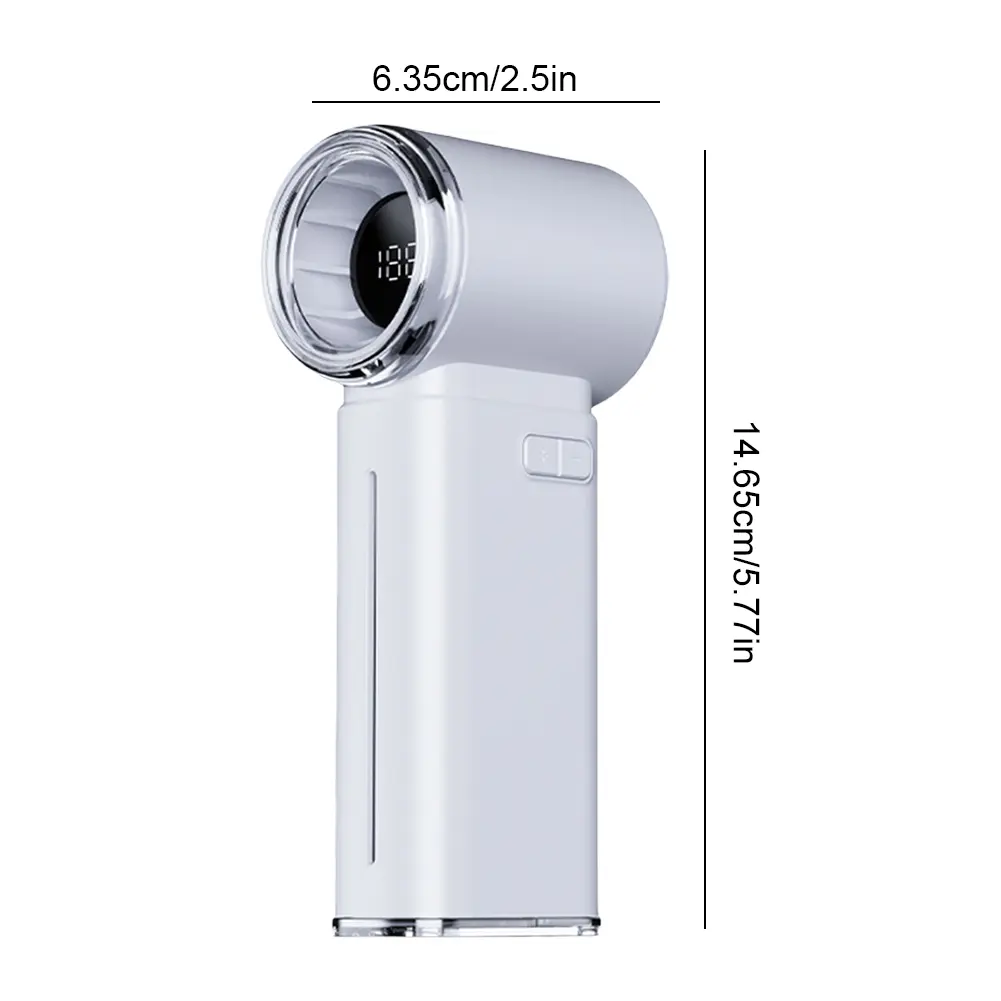 3500mAh Adjustable High-Speed Fan Digital Display 199 Speed Portable Fan USB Rechargeable for Camping Hiking Outdoor Activities
