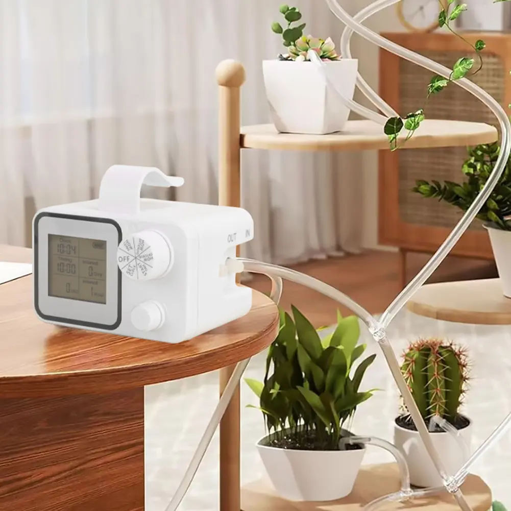 Smart Automatic Watering System LCD Display Potted Plants Self Watering System Automatic Drip Irrigation Kit for Potted Plants
