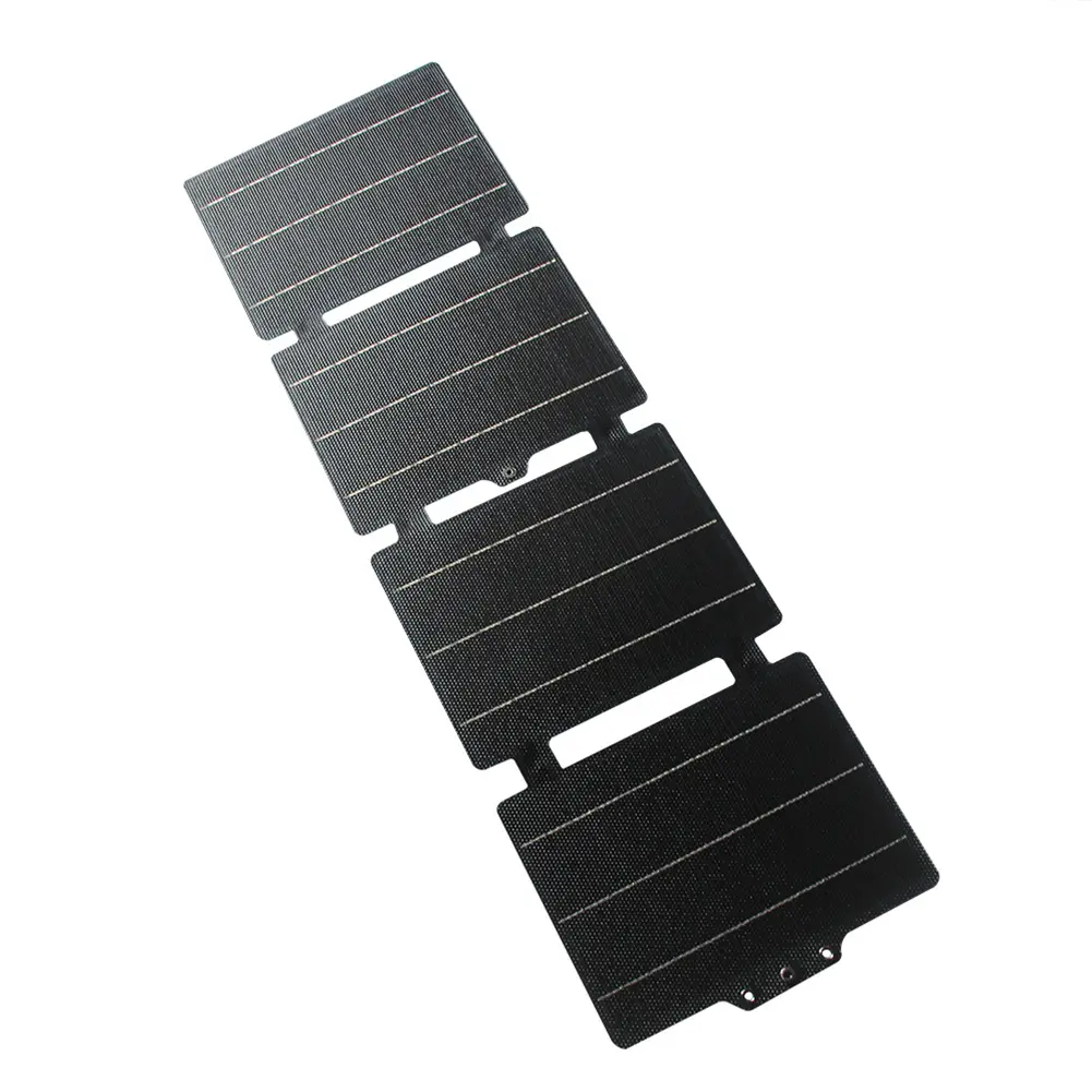 30W Flexible ETFE Solar Panel Charger IPX6 Waterproof Lightweight Solar Panel Charger 3 Output Ports for Outdoor Camping Hiking