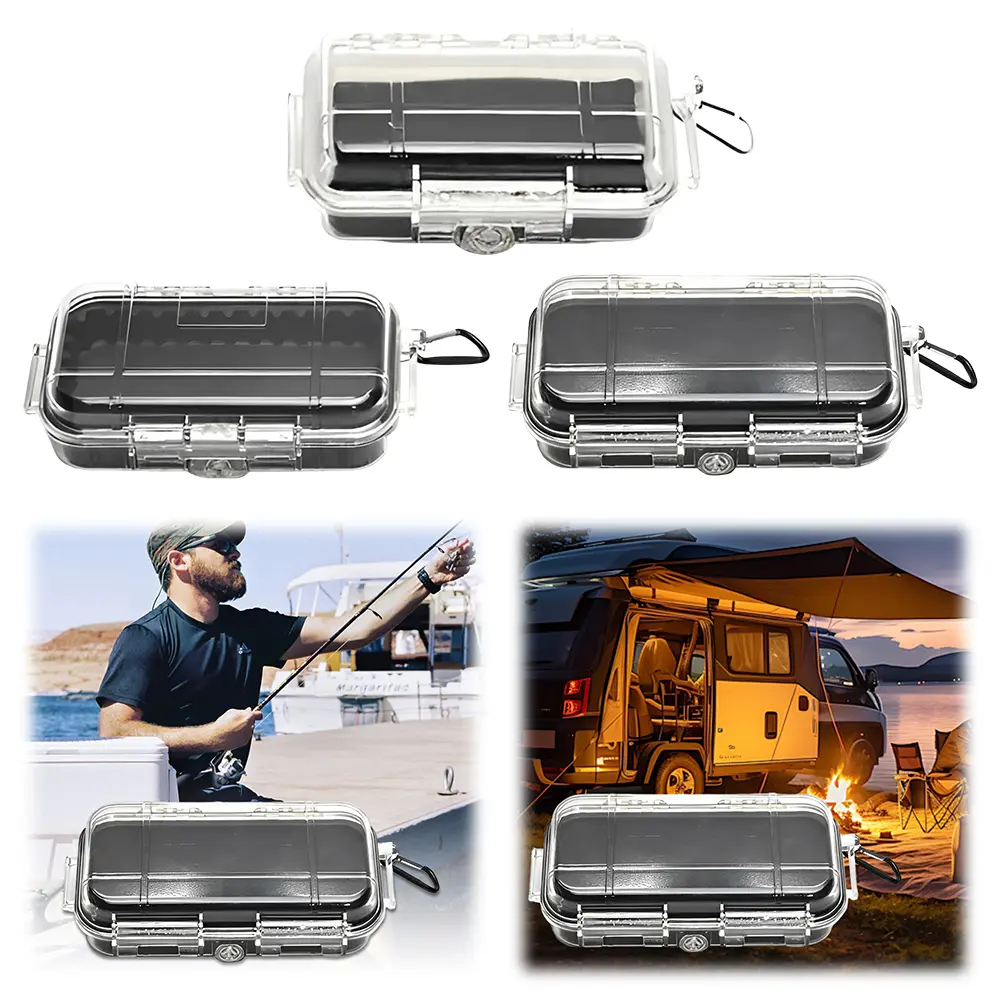 Airtight Storage Box Shockproof Outdoor Storage Case Waterproof Plastic Survival Toolbox for Carrying Protecting Outdoor Tools