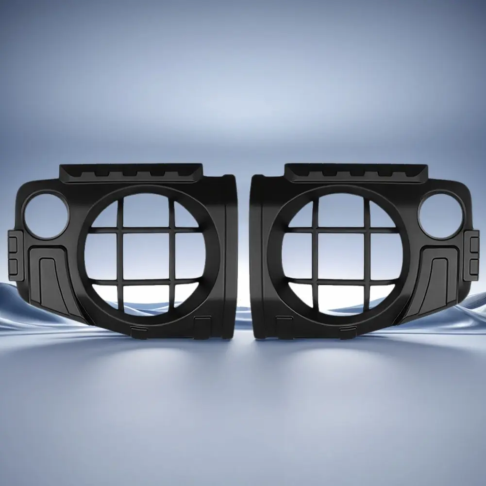 2Pcs Car Front Headlight Cover Black Car Front Lamp Protection Covers Headlight Cover for Suzuki Jimny JB64 Sierra JB74 19-24
