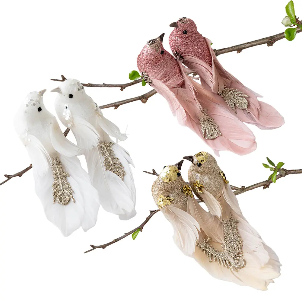 Foam Simulation Feather Bird Artificial Bird Christmas Tree Decoration Bird Christmas Tree Decoration